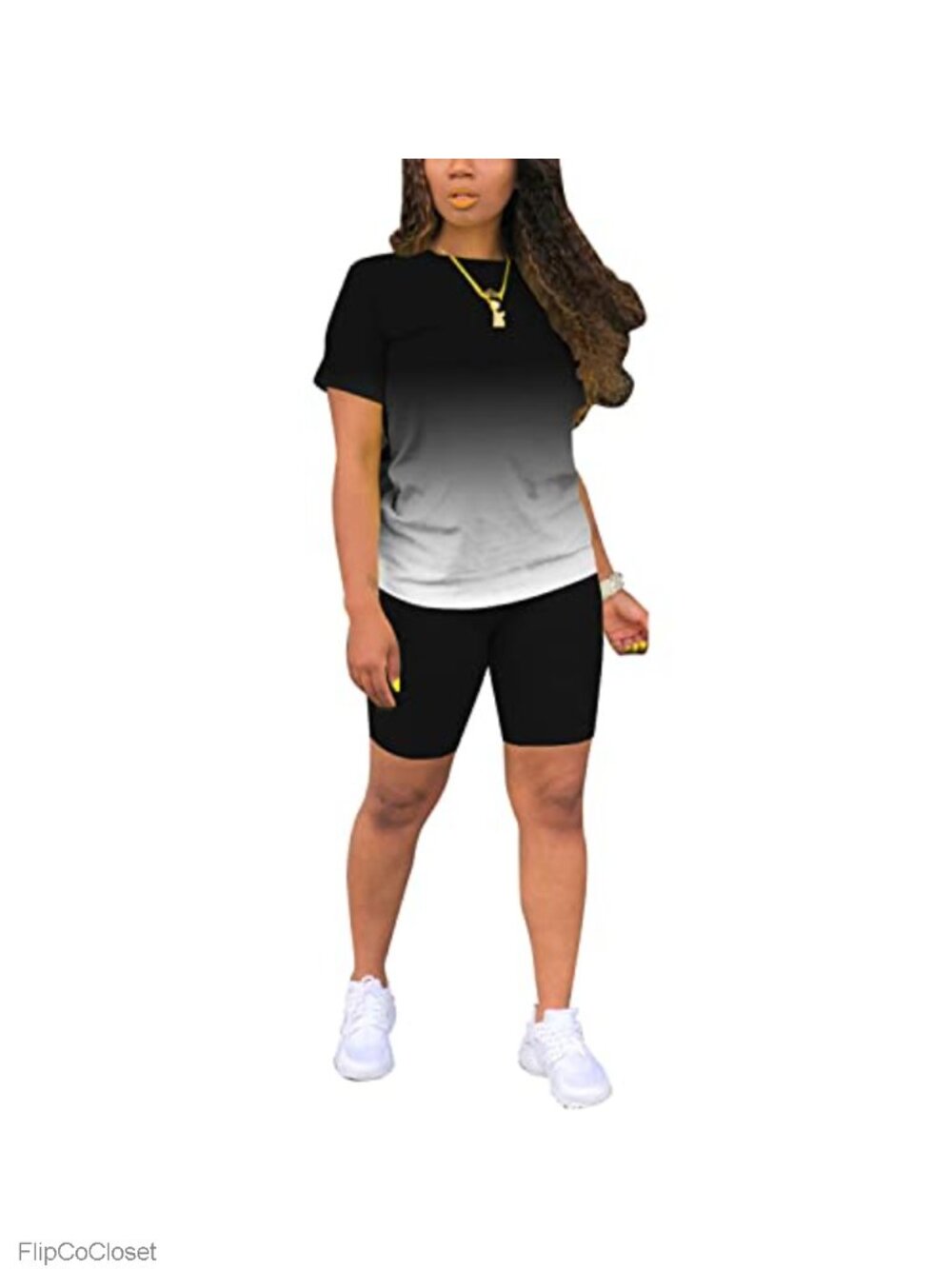 Nimsruc Women 2 Piece Outfits Polyester Spandex Short Sleeve Top & Pant Set